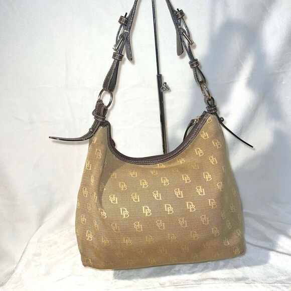 Dooney & Bourke Signature Double Front Pocket Hobo Bag - Picture 3 of 13